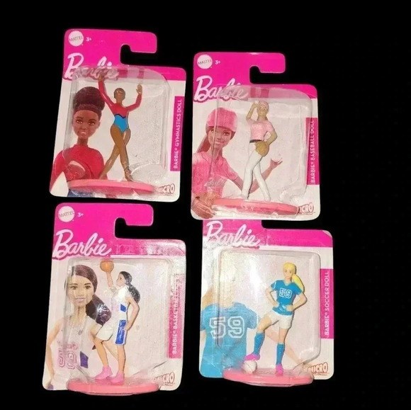 BARBIE 4 Micro Collection Athlete Barbies. Never Opened - Picture 1 of 7